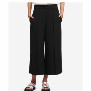 DKNY Black Wide-Leg Pants (cropped)
